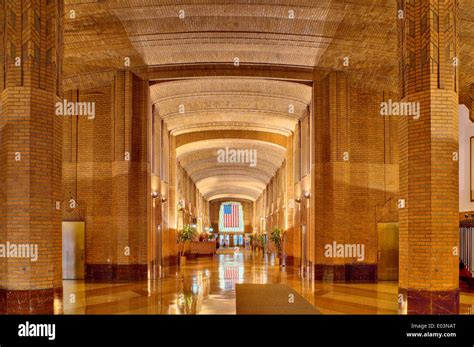 Western Union Building New York City Aet Deco Lobby Stock Photo