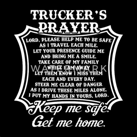 Truckers Prayer Trucker Truck Driver Religious Tru Men's T-Shirt ...