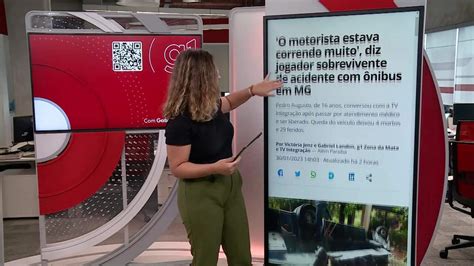 Vídeo G1 em 1 Minuto Sobrevivente fala sobre acidente de ônibus