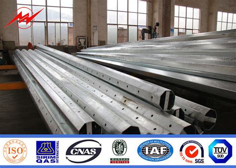 Kv M Hot Dip Galvanized Steel Tubular Pole For Electrical Industry