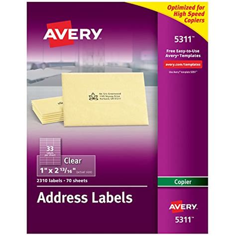 Mua Avery Address Labels For Copiers 1 X 2 13 16 2 310 Matte