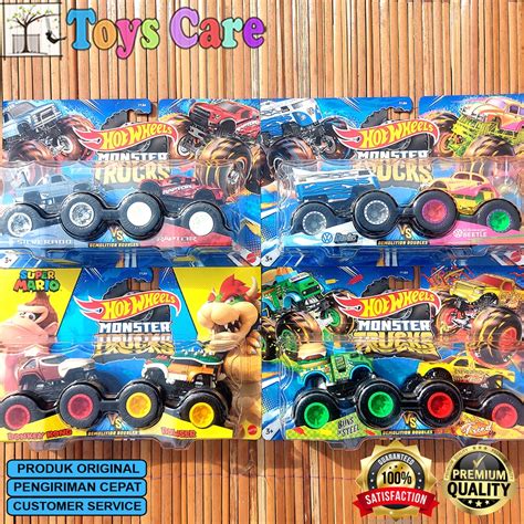 Jual Hotwheels Monster Trucks Demolition Doubles Dragbus Vs Vw