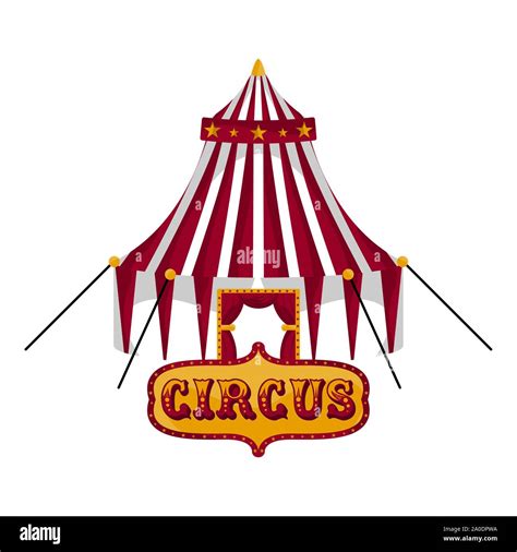 Isolated Circus Tentover A White Background Vector Illustration Stock Vector Image And Art Alamy