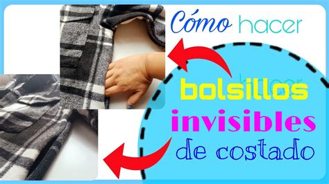 16 PASO A PASO Cómo hacer bolsillo invisible de costado Cómo hacer