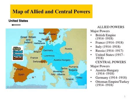 PPT - Map of Allied and Central Powers PowerPoint Presentation, free download - ID:7053294