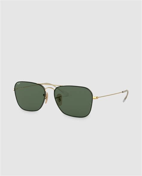 Gafas De Sol Unisex Ray Ban De Metal Dorado Con Doble Puente Ray Ban