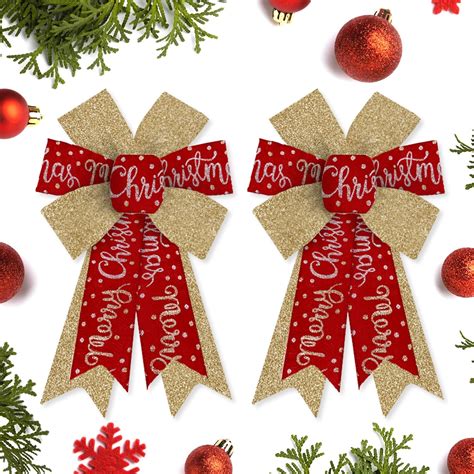 Amazon Hying 2 Pieces Christmas Bows For Wreath Christmas Wreath