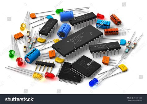 Group Various Electronic Components Microprocessors Logical Stock ...