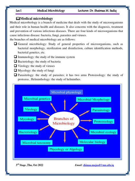 Lec 1 M. Microbiology | PDF | Bacteria | Microbiology 