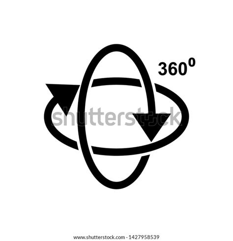 3d View Icon 360 Degree Vision Stock Vector Royalty Free 1427958539