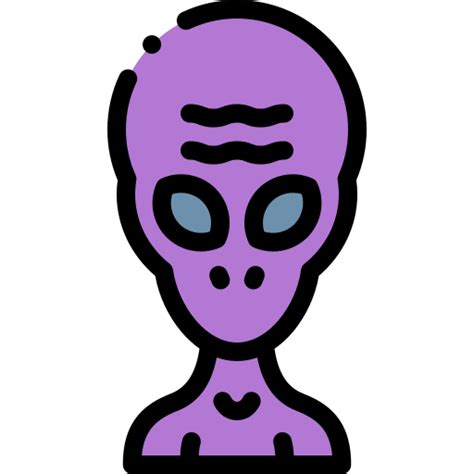 Alien Detailed Rounded Lineal Color Icon