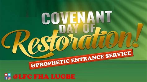 Covenant Day Of Restoration And Prophetic Entrance Service First Service 06 08 2023 Youtube