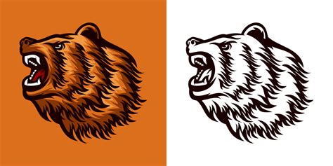 bear head logo 5145105 Vector Art at Vecteezy