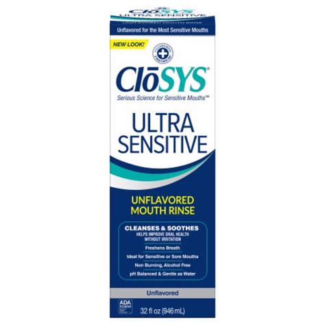 CloSYS Unflavored Ultra Sensitive Oral Rinse, 32 fl oz - King Soopers