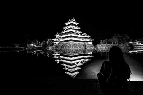 Matsumoto Castle at Night. Ancient Castle in Nagano Prefecture, Japan ...