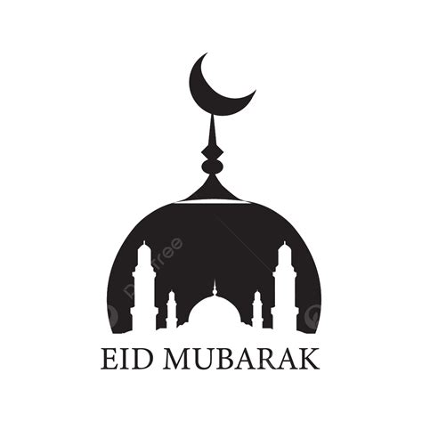 รูปสีดำ Eid Mubarak Png Eid Al Fitr เวกเตอร์ Eid Al Fitr เวกเตอร์