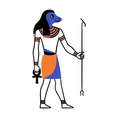 Cartoon Color Character Egyptian God Kek. Vector 28291725 Vector Art at ...