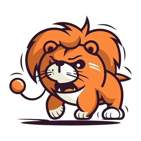 Premium Vector Lion Mascot Vector Illustration Of A Cartoon Lion