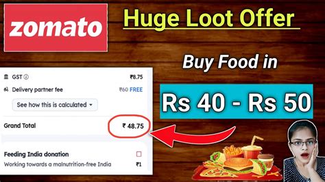 Zomato Loot Food Under Rs 50 Ll Zomato Coupon Code Today L Zomato