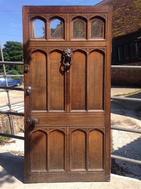 HUGE SOLID OAK FRONT DOOR FRAME ANTIQUE OLD PERIOD LARGE VICTORIAN