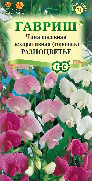 Чина посевная декоративная (душистый горошек многолетний) Разноцветье ...