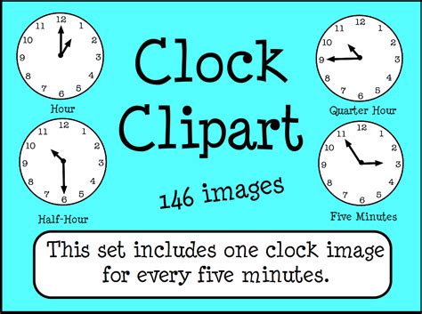 Clip art images telling time