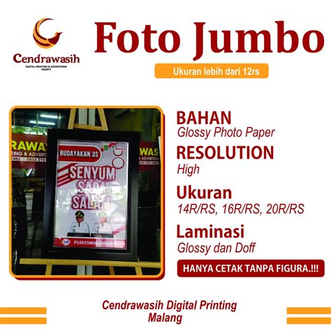 Jual CETAK FOTO JUMBO CETAK FOTO 14R 16R RS 20R RS 24R RS 30R TANPA