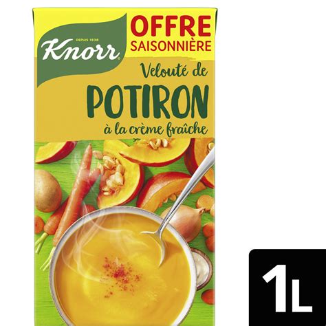 Soupe Liquide Velout De Potiron La Cr Me Fraiche Knorr La Brique