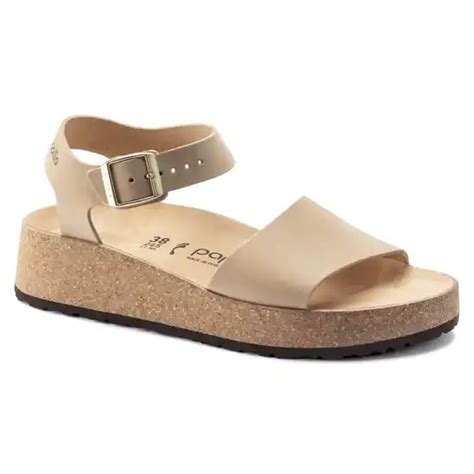 Glenda Nubuck Leather Sandcastle Platform With An Ankle Strap Best