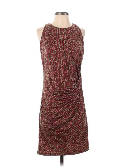 Michael Michael Kors Multi Color Burgundy Casual Dress Size S 70 Off