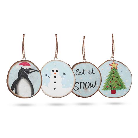 4 Hand Painted Let it Snow Decorations – The Nifty Nook