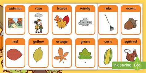 Autumn Flashcards Twinkl Teacher Made Learning Resources