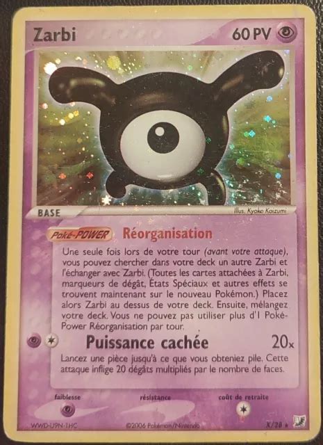 Carte Pok Mon Zarbi X Holo Secr Te Rare Bloc Ex Forces Cach Es