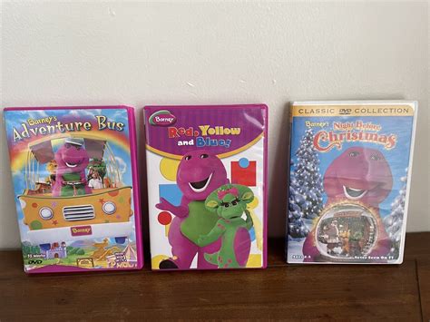 3 Barney Dvds Purple Dinosaur Grelly Usa