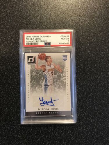 Nikola Jokic Panini Donruss Signature Series Auto Rc Ssnjk Psa