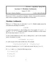 Understanding Modular Arithmetic Operations Algorithms Course Hero