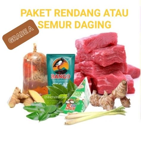 Jual Paket Daging Sapi Rendang Kg Grade A Semur Fresh Segar Siap Masak