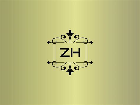 creative zh logo image premium zh luxury letter design  vector