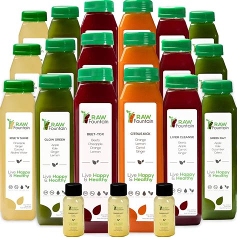 3 Day Juice Cleanse | Raw Cold Pressed | All Natural Detox | 18 Bottle – Raw Fountain Juice