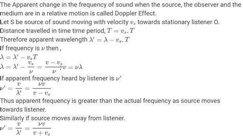 What Is Doppler Effect Obtain An Expression For The Apparent Frequency