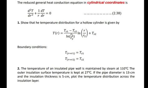 Heat Transfer Conduction Equation