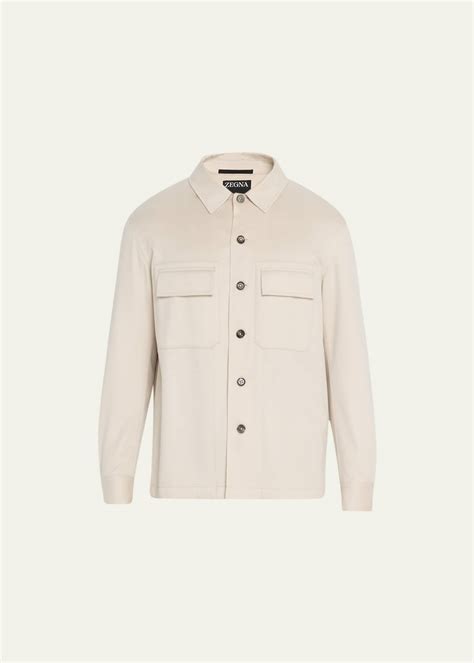 ZEGNA Men S Oasi Cashmere Overshirt Bergdorf Goodman