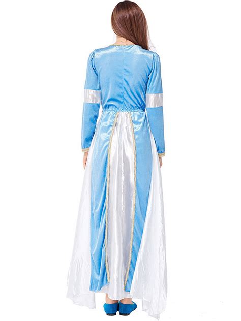 Halloween Costumes Light Sky Blue Retro Costumes Womens Two Tone