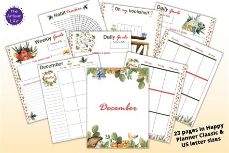 December Planner Printable Kit - Happy Planner Classic & US Letter ...