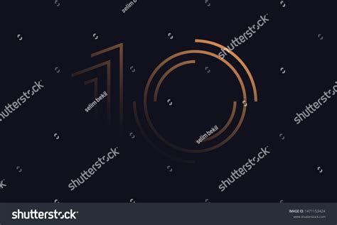 Number Ten 10 Vector Font Alphabet Stock Vector (Royalty Free ...