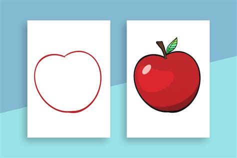 How To Draw An Apple Drawing Step By Step Mindfulness Art Activity