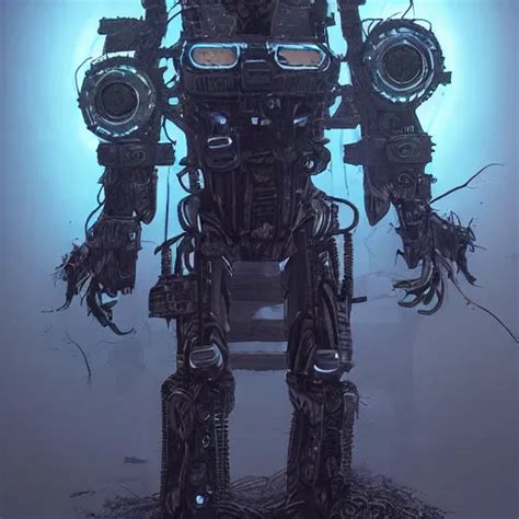 Hunter In Combat Dieselpunk Giant Walker Exoskeleton Stable Diffusion