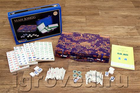 Маджонг (Mahjong) в чемоданчике, декорированном шелком, Philos арт ...