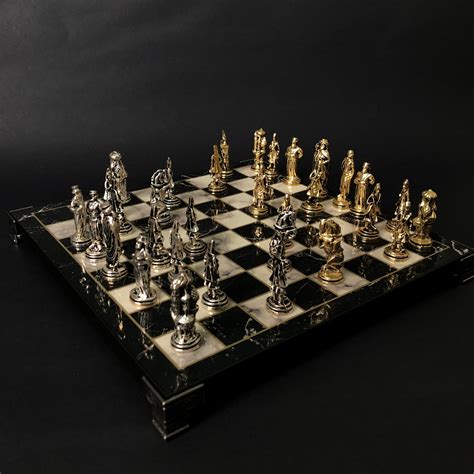 Metal Chess Set Chess Set Unique Vintage Chess Set Set Vintage