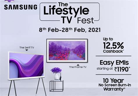 Samsung Lifestyle Fest Cashback Offers And More On The Frame And The Serif Tvs In India